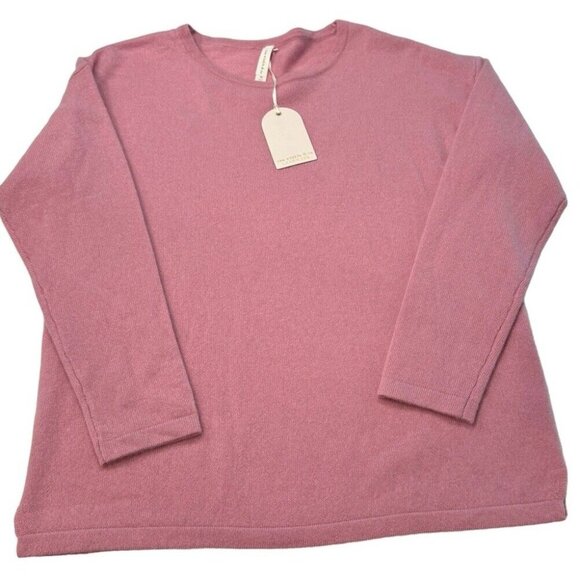 Van Winkle & Co Size Medium 100% Cashmere Sweater Blush Pink NWT $138 - Picture 1 of 8